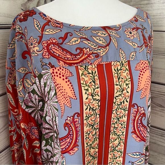 Anthropologie Multicolored Floral Paisley Patterned Blouse - Picture 8 of 13